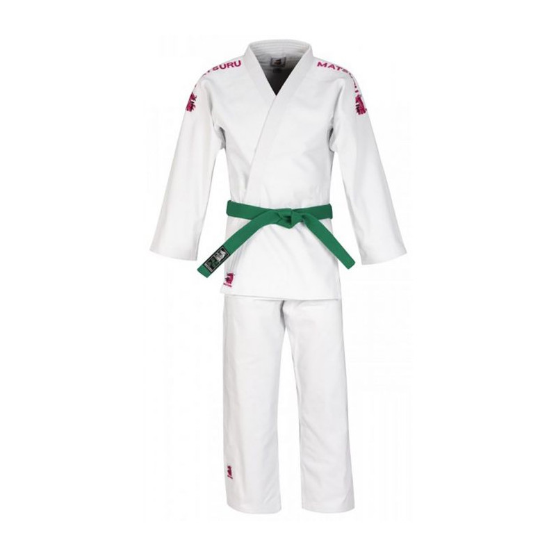 Matsuru - Judo-Anzug Semi - weiß mit rosa Schulterstick
